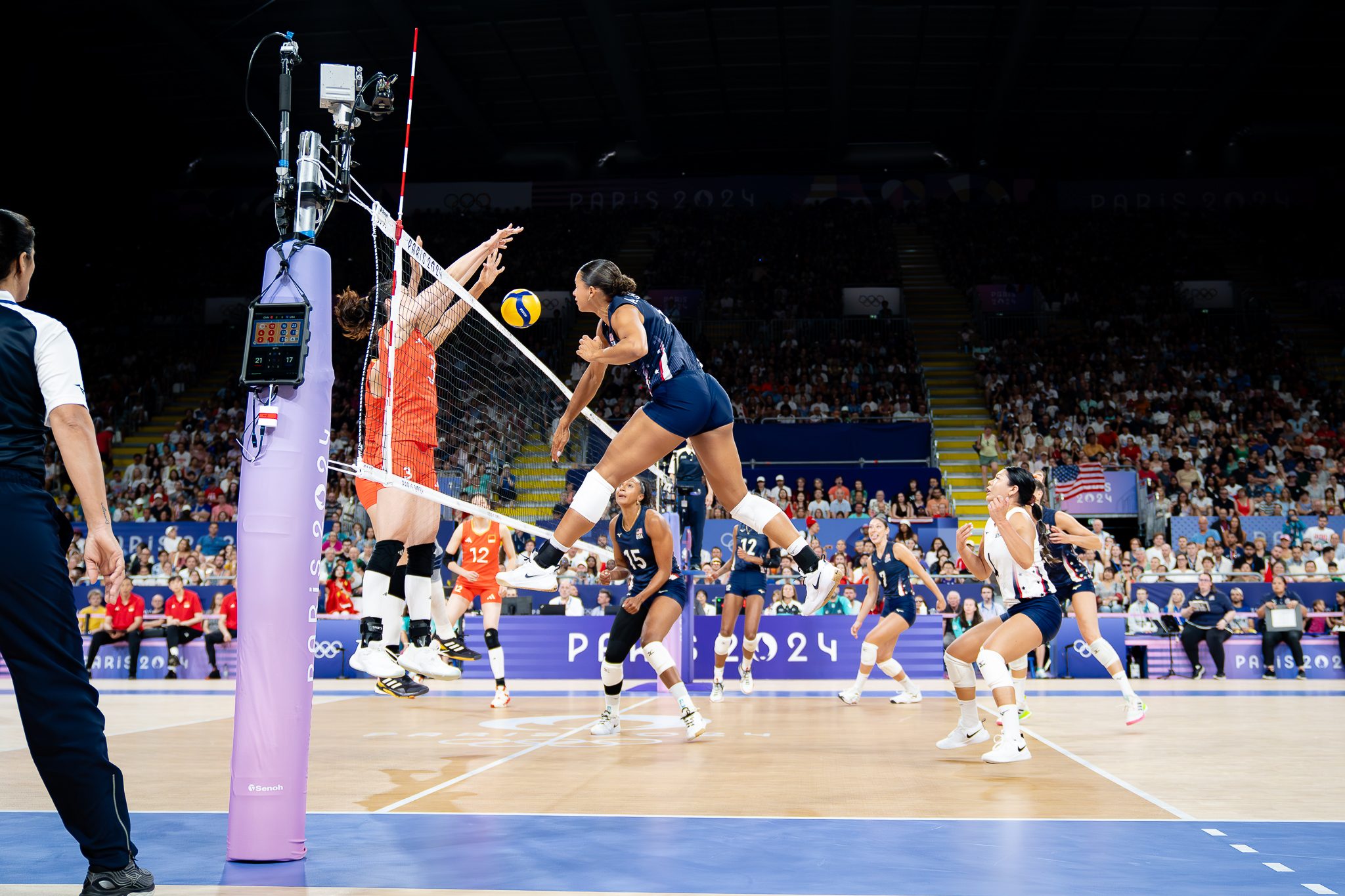 U.S. Women Battle Back Before Falling to China in Paris Opener - USA  Volleyball