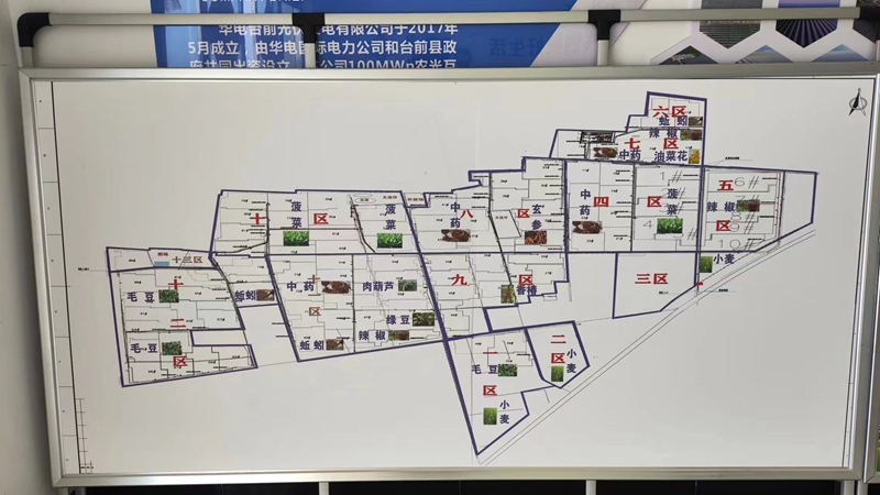 华电台前10兆瓦农光互补光伏扶贫项目示意图