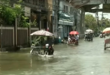 菲律宾布拉干省堤坝损坏导致多地淹水