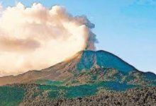 菲律宾武鲁杉山火山喷发量增加