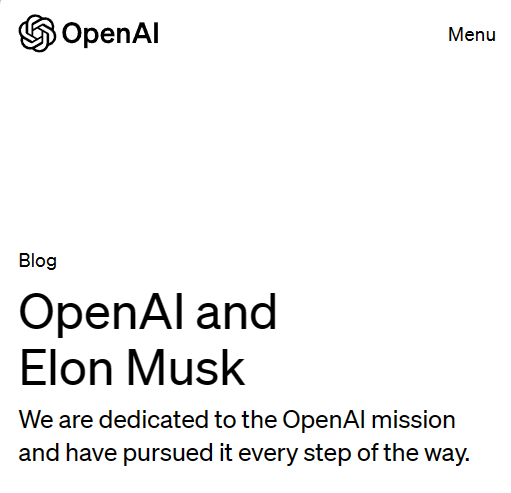 OpenAI 发文解释马斯克为何离开：他想获得控制权，还想把公司合并到特斯拉