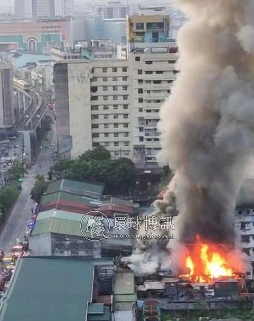 马尼拉Recto大街今早晨突发火警